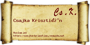 Csajka Krisztián névjegykártya